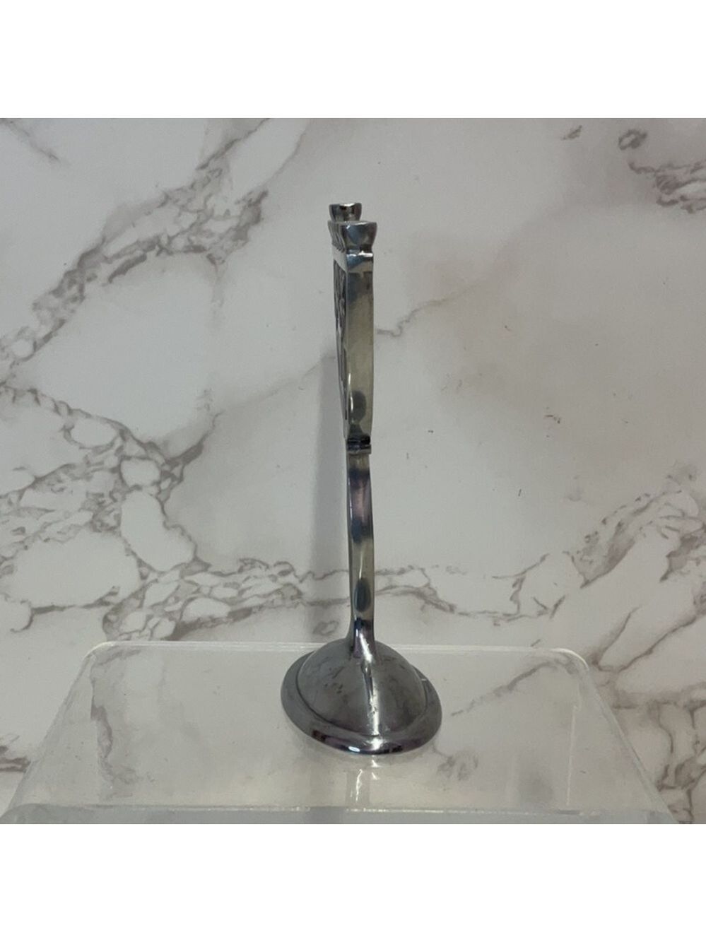 Silver colored Menorah with Star of David Hanukkah - Picture 4 of 9